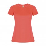 Sport-T-Shirt aus 50% rPET für Damen, 135 g/m2, Roly farbe korallenrot