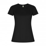 Sport-T-Shirt aus 50% rPET für Damen, 135 g/m2, Roly farbe schwarz