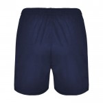 Kurze Unisex Sportshorts aus 100% Polyester, 140 g/m2, Roly farbe marineblau zweite Rückansicht