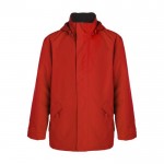 Wasserdichte Unisex-Jacke aus 100% Polyester, 400 g/m2, Roly farbe rot