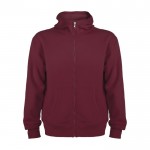 Kapuzenjacke aus Baumwolle und Polyester, 280 g/m2, Roly farbe bordeaux