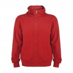 Kapuzenjacke aus Baumwolle und Polyester, 280 g/m2, Roly farbe rot