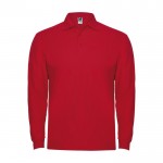 Herren-Piqué-Poloshirt aus 100% Baumwolle, 220 g/m2, Roly farbe rot