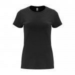 T-Shirt aus 100% Baumwolle für Damen, 170 g/m2, Roly farbe schwarz