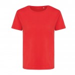 Damen T-Shirt aus recycelter Baumwolle slim fit, 160 g/m2, Iqoniq farbe rot