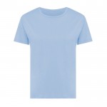 Damen T-Shirt aus recycelter Baumwolle slim fit, 160 g/m2, Iqoniq farbe cyan-blau