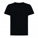 Kinder T-Shirt aus recycelter Baumwolle Casual Fit, 160 g/m2, Iqoniq farbe schwarz