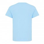 Kinder T-Shirt aus recycelter Baumwolle Casual Fit, 160 g/m2, Iqoniq farbe cyan-blau zweite Ansicht