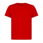 Kinder T-Shirt aus recycelter Baumwolle Casual Fit, 160 g/m2, Iqoniq farbe rot