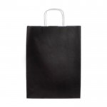 Kraftpapiertasche in vielen Farben mit Griffen, 90 g/m2 farbe schwarz