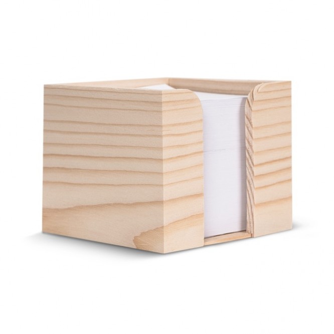 650 Blatt Recyclingpapier in einer Holzkiste 10x10x8,5cm