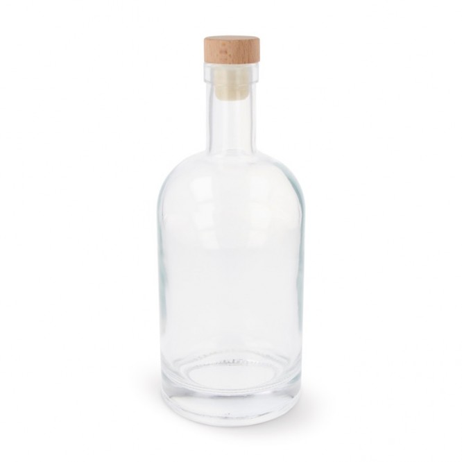 Nachhaltige Glasflasche mit Deckel aus FSC-Holz, 500 ml