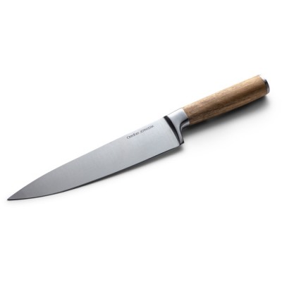 Scharfes Messer mit 20 cm Klinge und Griff aus Akazienholz