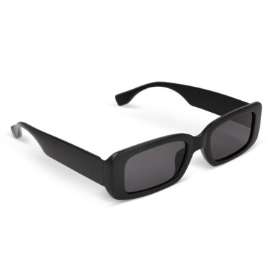 Schwarze Sonnenbrille aus 100 % recyceltem Kunststoff