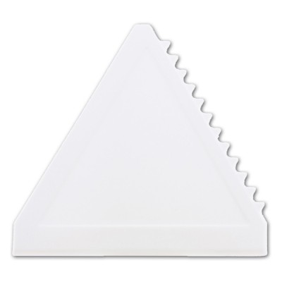 Eiskratzer aus Kunststoff in Dreiecksform als Werbemittel