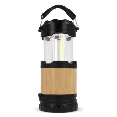 Vielseitige Taschenlampe aus ABS und Bambus mit Tragegriff