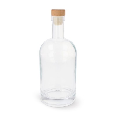 Nachhaltige Glasflasche mit Deckel aus FSC-Holz, 750 ml