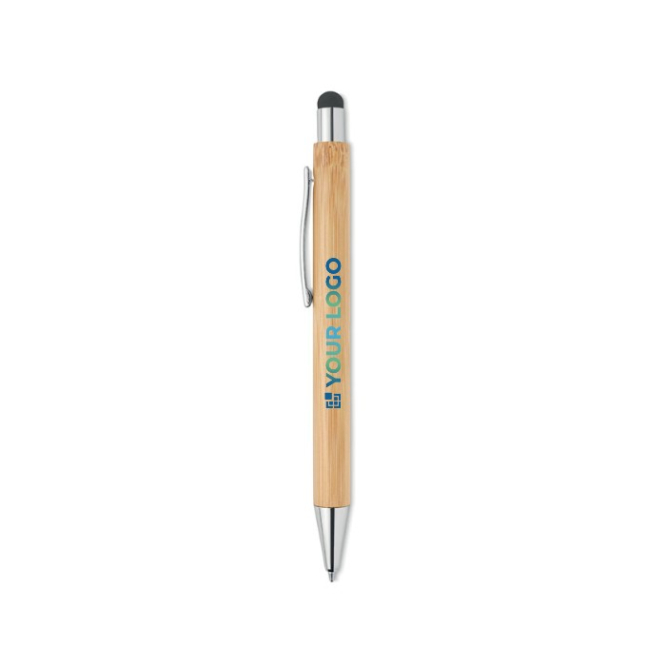 Touchpen aus Bambus mit Logo