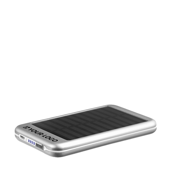 Powerbank Solar als Werbegeschenk 4000 mAh Ansicht mit Druckbereich