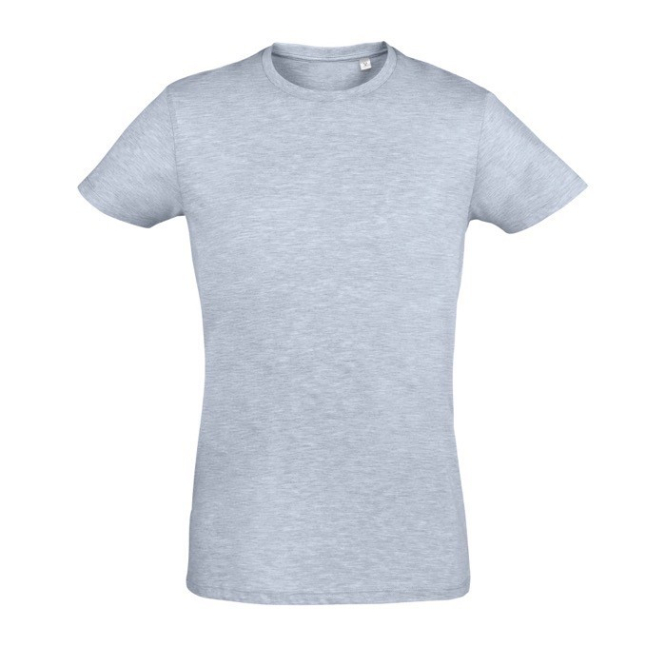 T-Shirts tailliert als Werbegeschenk 150 g/m2 Farbe blau mamoriert