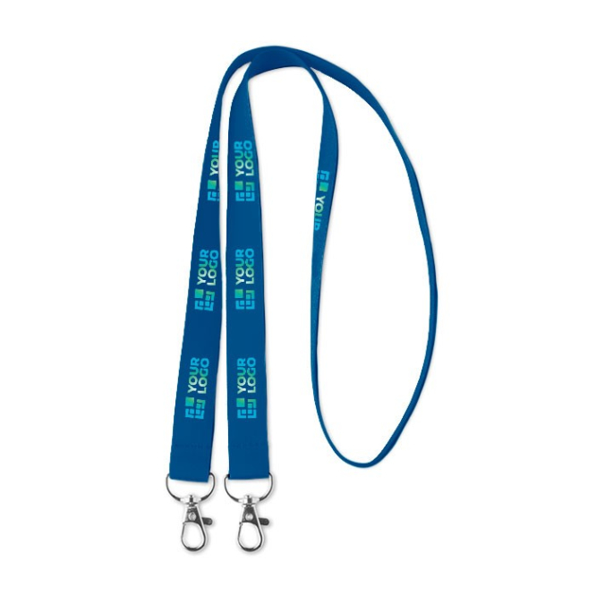 Lanyards mit doppeltem Verschluss Ansicht mit Druckbereich