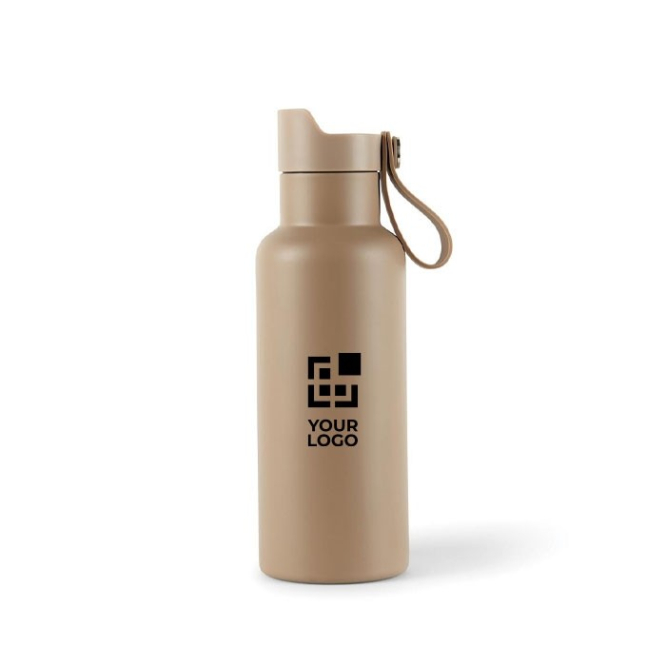 Thermosflasche mit Griff und großer Öffnung bedrucken mit Logo