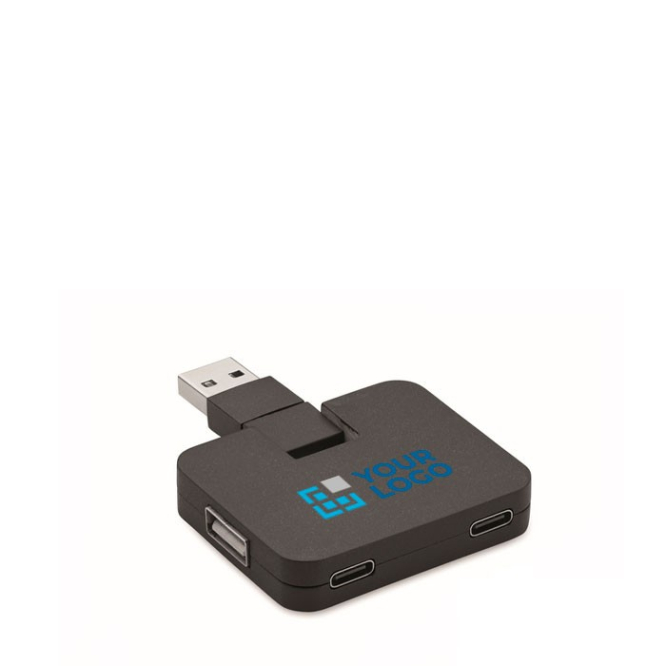 Hub USB mit 4 Ausgängen und USB Eingang Typ A und C