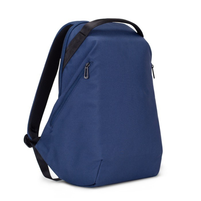 RPET Laptop-Rucksack mit Seitentaschen, 15'' farbe blau