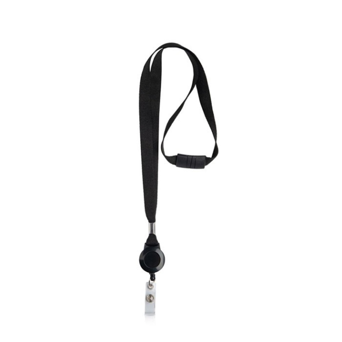 Polyester-Lanyard mit ausziehbarem Kartenhalter