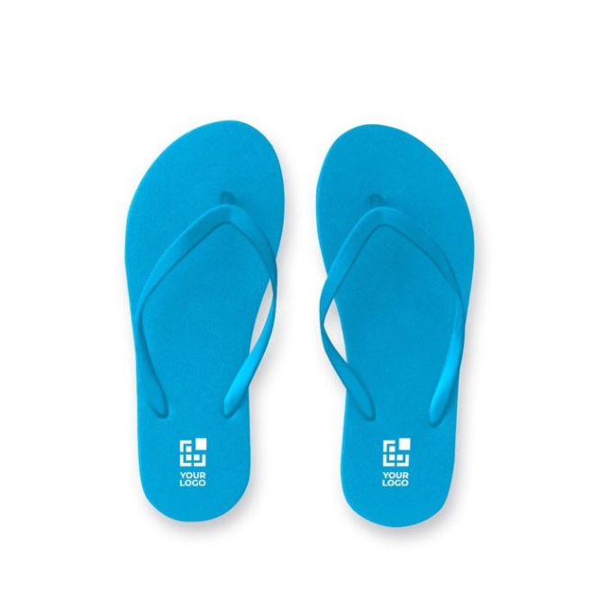 Flip Flops für den Strand in vielen Farben, Größe 40-43 Farbe Hellblau Druckansicht