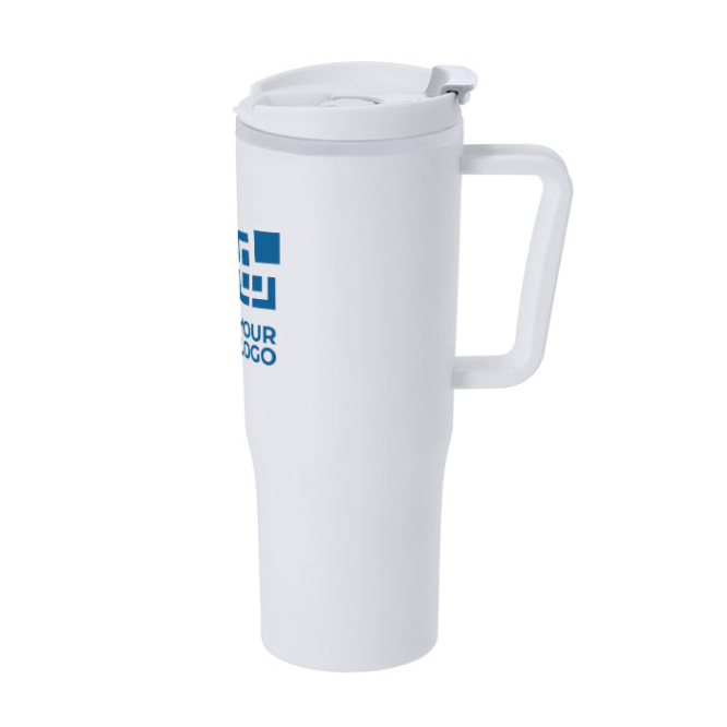 Becher aus recyceltem PP mit ergonomischem Griff, 800 ml