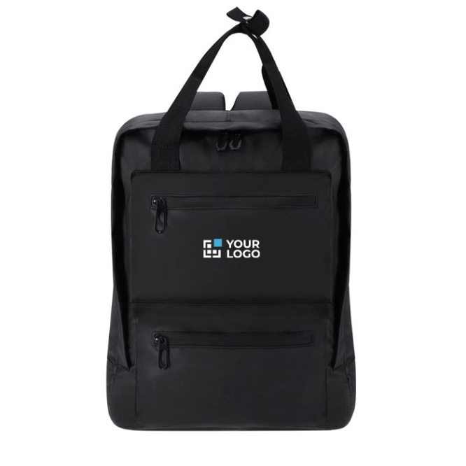 Laptop-Rucksack aus PU mit doppeltem Tragegriff, 15''