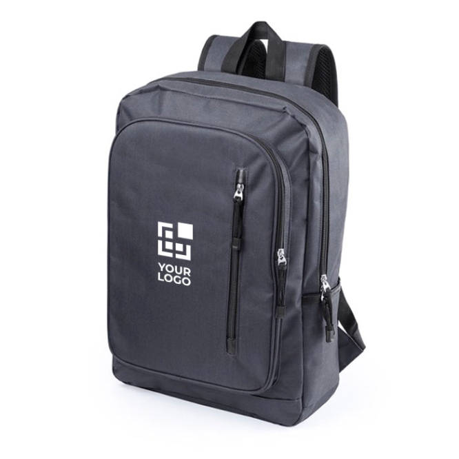 Laptop-Rucksack aus Polyester mit 2 Fronttaschen, 15