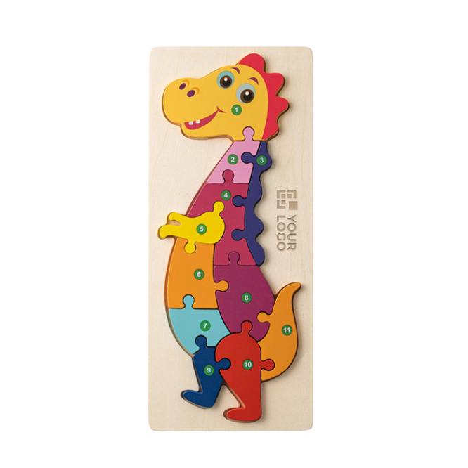 Puzzle in Dinosaurierform aus Kiefernholz