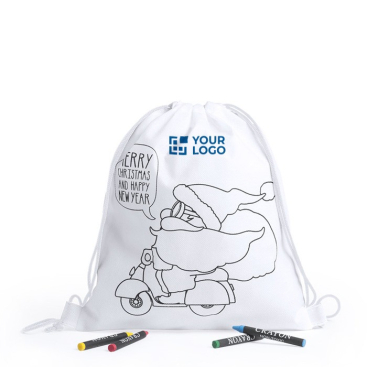 Rucksack zum Einfärben Weihnachtsmanndesign