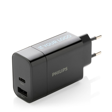 Schnellladetechnologie Ladegerät von Philips mit USB-A und Type-C