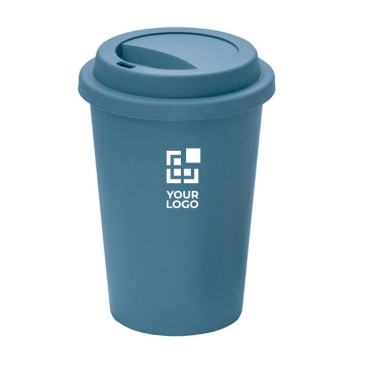 Wiederverwendbarer Plastikbecher To Go mit Deckel, 450 ml