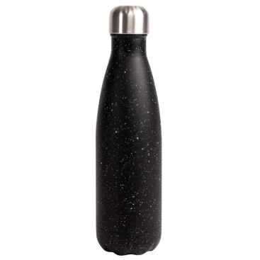 Doppelwandige Stahlflasche mit Splash-Effekt, 500 ml farbe weiß/schwarz