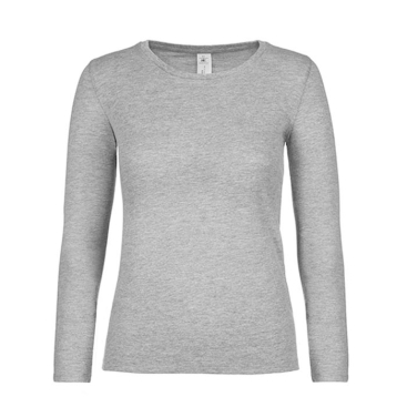 Langärmliges Damen-T-Shirt aus Baumwolle, 145 g/m2, B&C