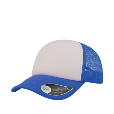 Cap aus Polyester mit gebogenem Visier, 80 g/m2