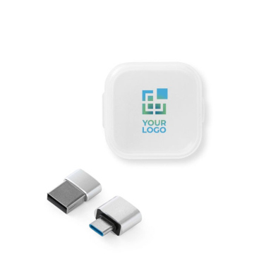 Set aus Kunststoffadaptern im USB-A- und USB-C-Format