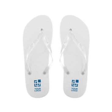 Bedruckte Flipflops mit PVC-Riemen Ansicht mit Druckbereich