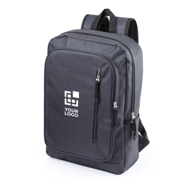 Laptop-Rucksack aus Polyester mit 2 Fronttaschen, 15"